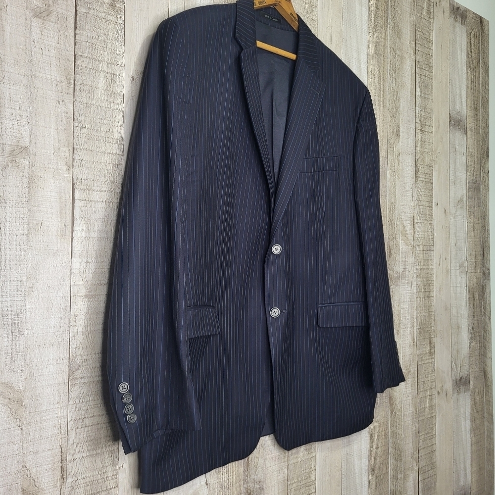 Lauren Ralph Lauren Dark Blue Striped Blazer. 44R - Picture 3 of 11